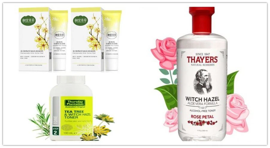 Witch Hazel Extract application